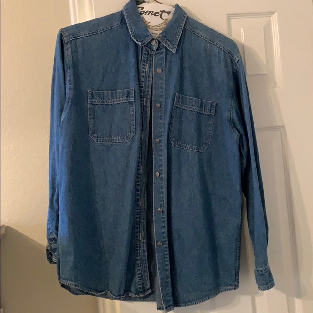 Vintage jean blouse/ cardigan